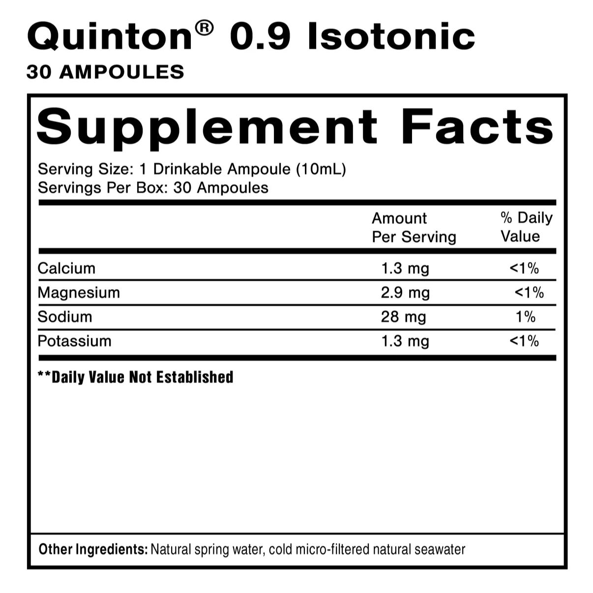 Quinton 0.9 Isotonic Ampoules