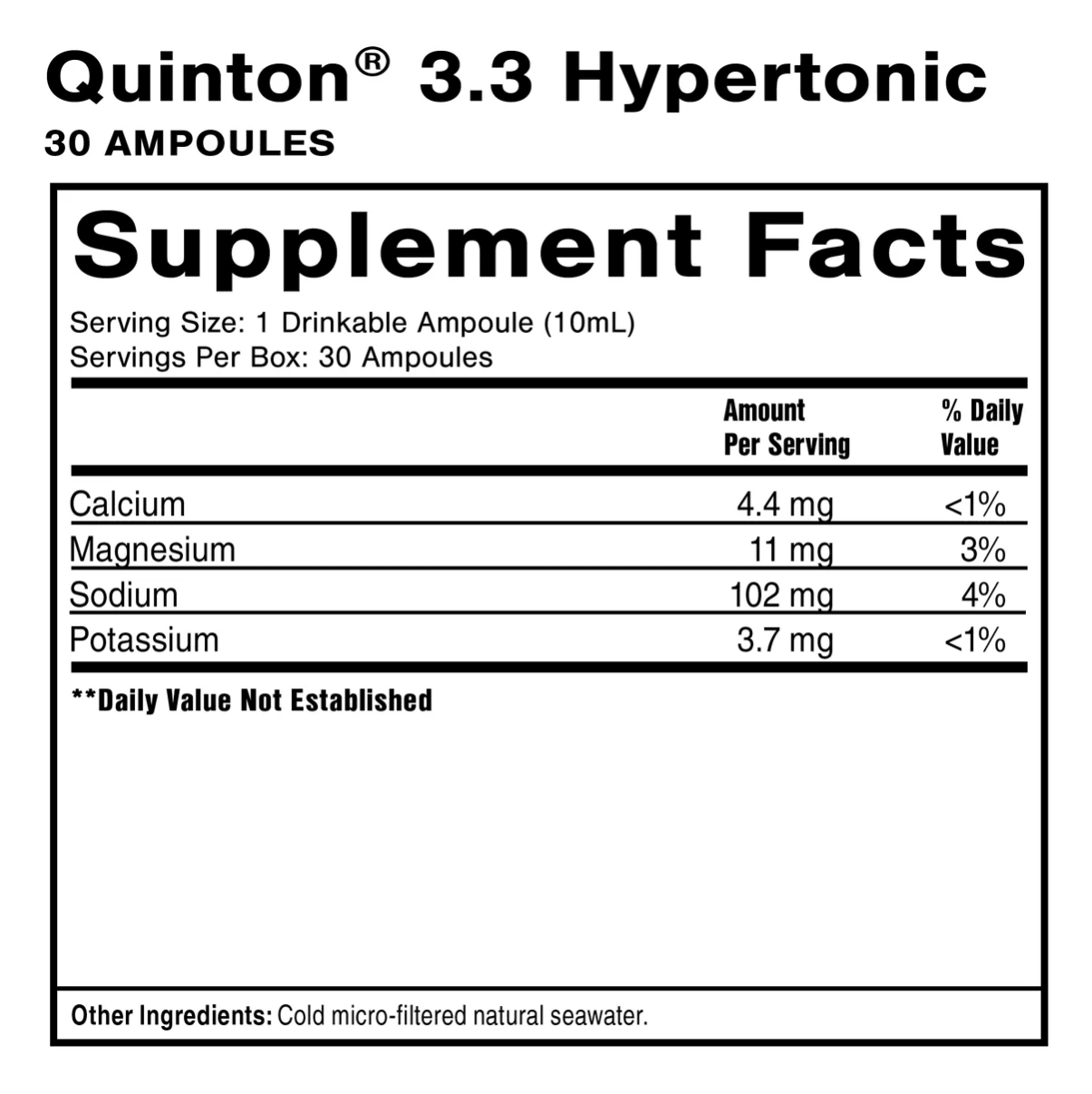 Quinton Hypertonic 3.3 Ampoules - Superpower Marketplace