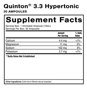 Quinton Hypertonic 3.3 Ampoules - Superpower Marketplace