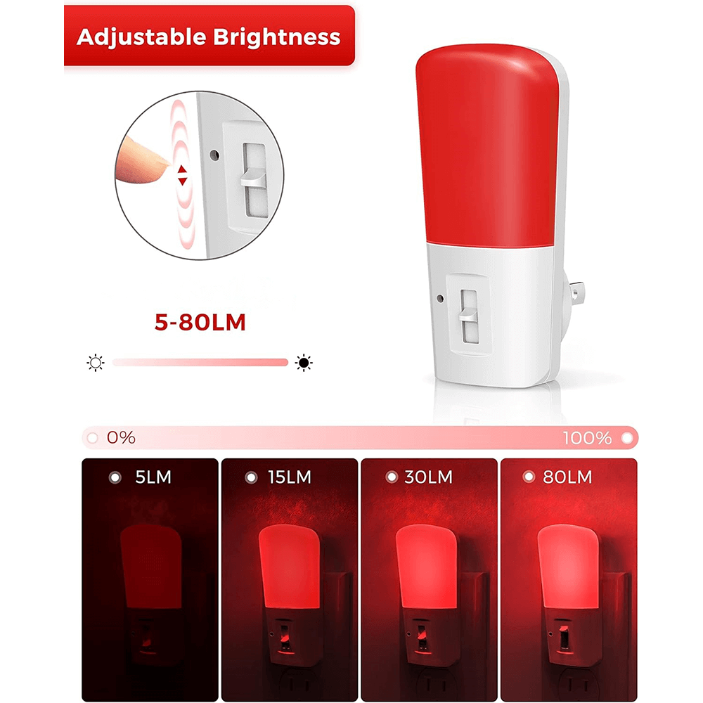 Anti-Blue LED Night Light Dimmable - Red - Superpower Marketplace