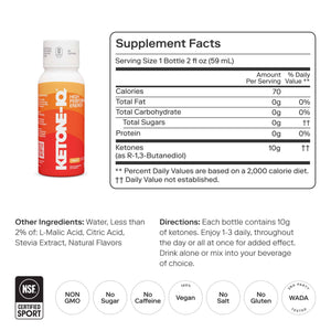 Ketone-IQ Classic Shot Peach - Superpower Marketplace