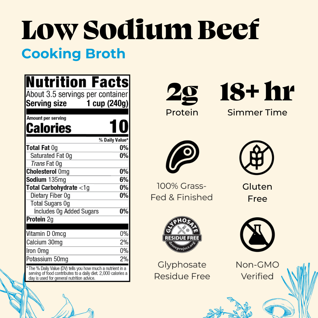 4 Pack: Beef Low Sodium Cooking Broth - Superpower Marketplace