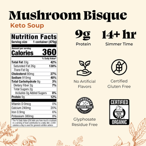 6 Pack: Mushroom Bisque Keto Soup - Superpower Marketplace