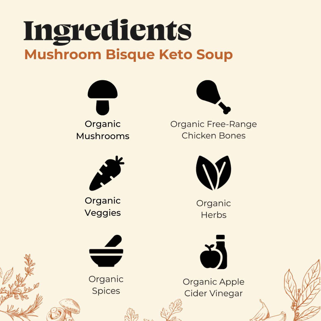 6 Pack: Mushroom Bisque Keto Soup - Superpower Marketplace