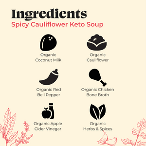 6 Pack: Spicy Cauliflower Keto Soup - Superpower Marketplace