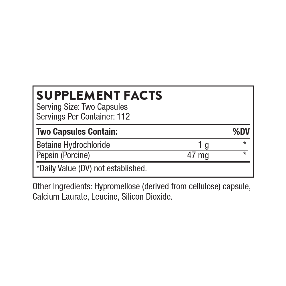 Betaine HCL & Pepsin