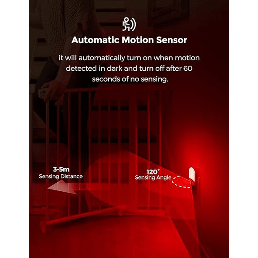 Anti-Blue LED Night Light Motion Sensor - Red - Superpower Marketplace